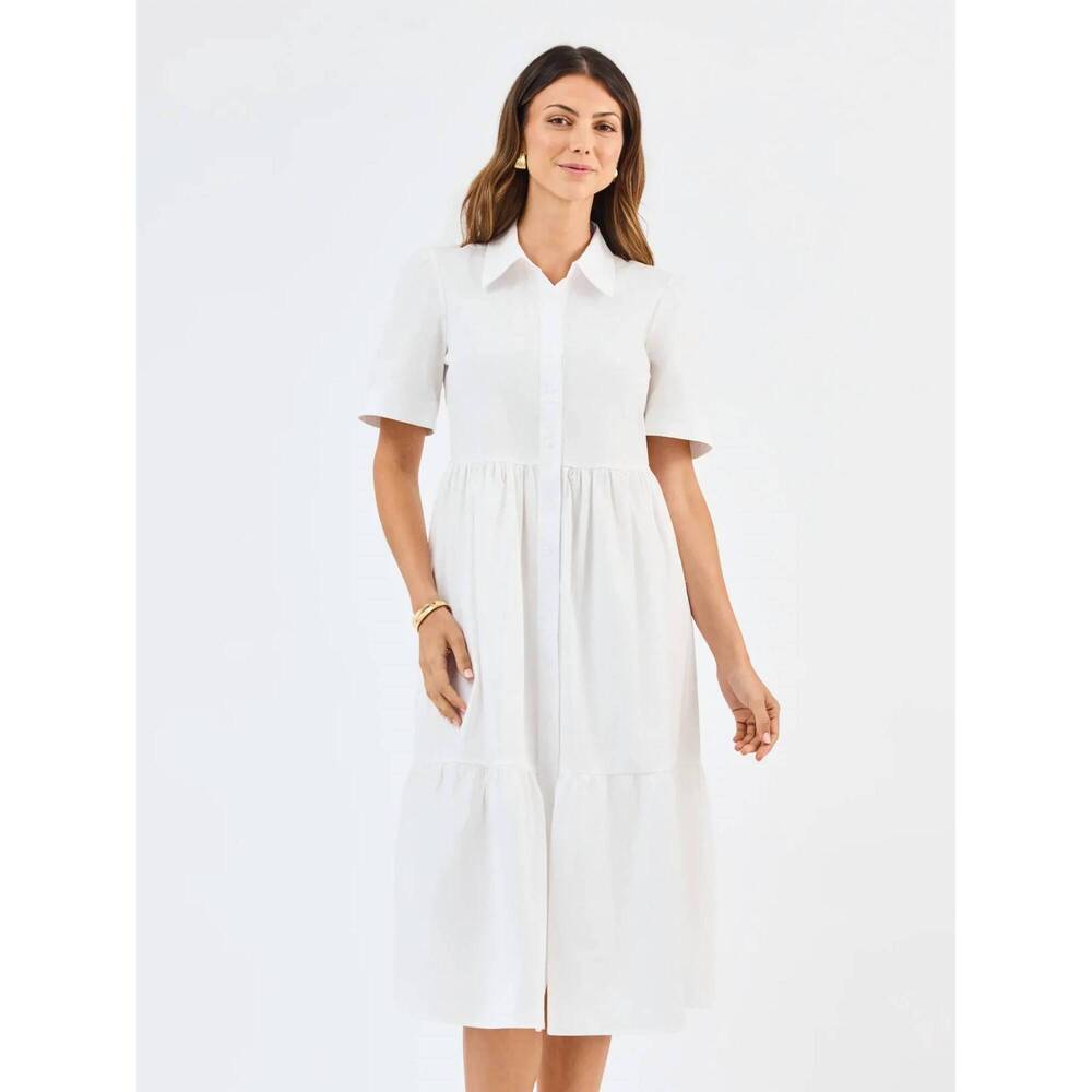 NEW MARY SQUARE jema dress in white